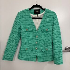 NWOT Maje Green Tweed Jacket